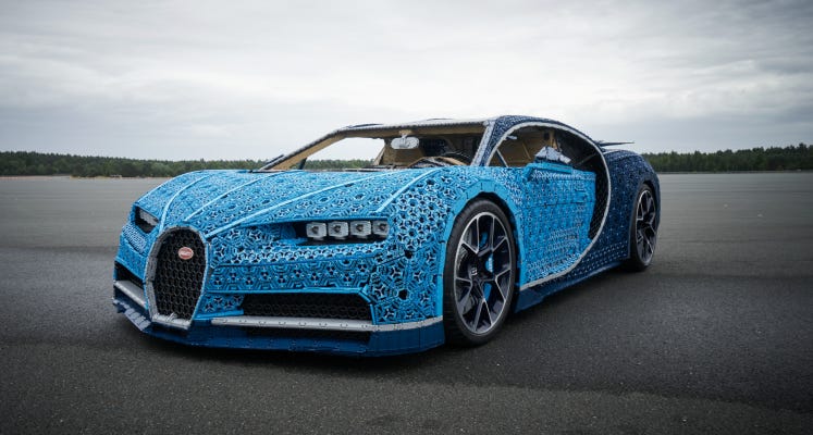 LEGO built a life size, drivable Bugatti from over a million Technic ...