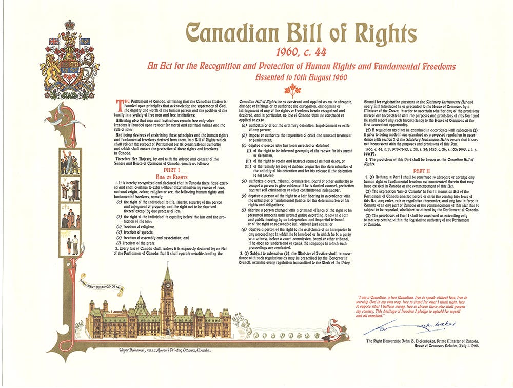 Download or order the Canadian Charter of Rights and Freedoms and the Canadian Bill of Rights ...