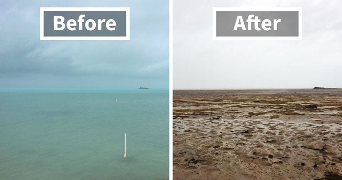 Irma Makes The Ocean Disappear From Florida And Bahamas Beaches And It's  Terrifying | Bored Panda