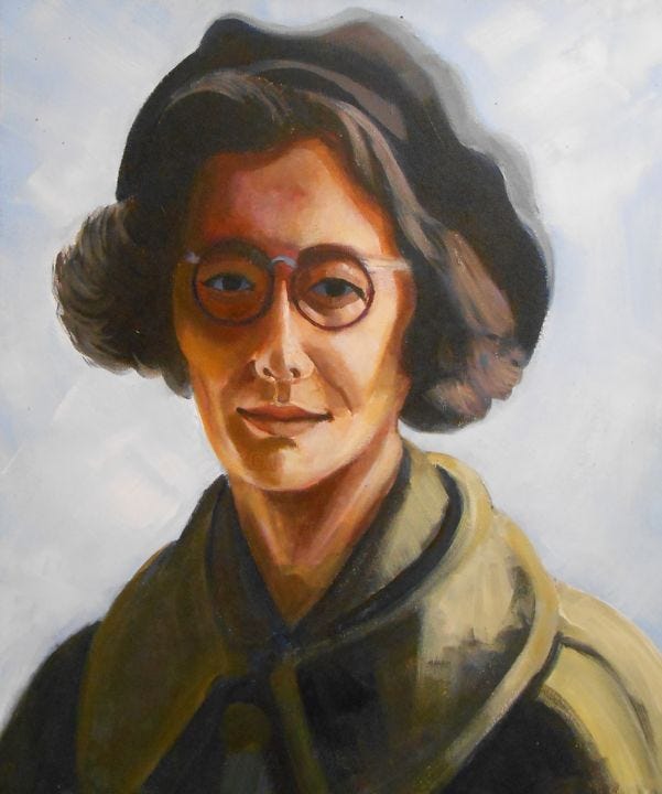 Simone Weil Ii, Painting by Philippe Jamin | Artmajeur