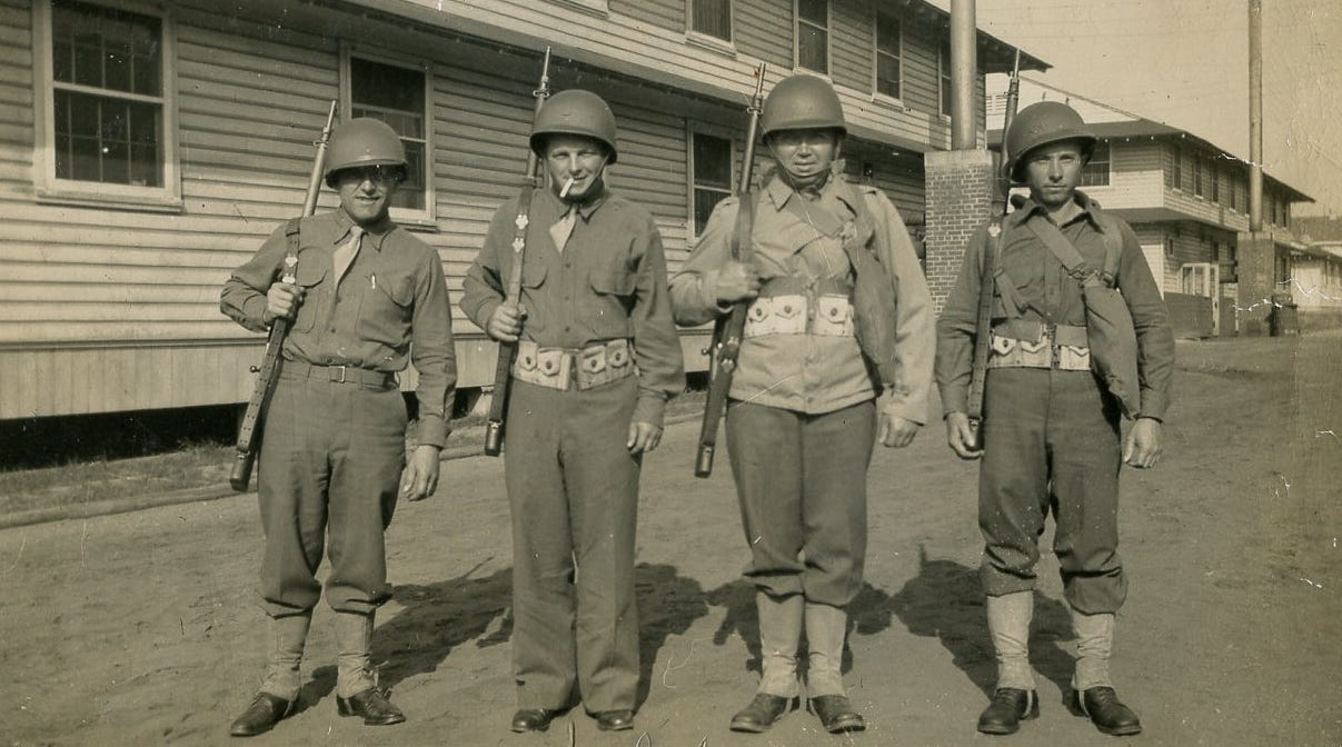 Four soldiers in WWII