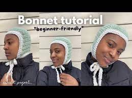 Crochet Bonnet Tutorial *Beginners* - YouTube