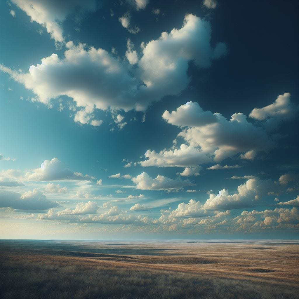 A more realistic photographic image of the sky above the plains of Western Kansas