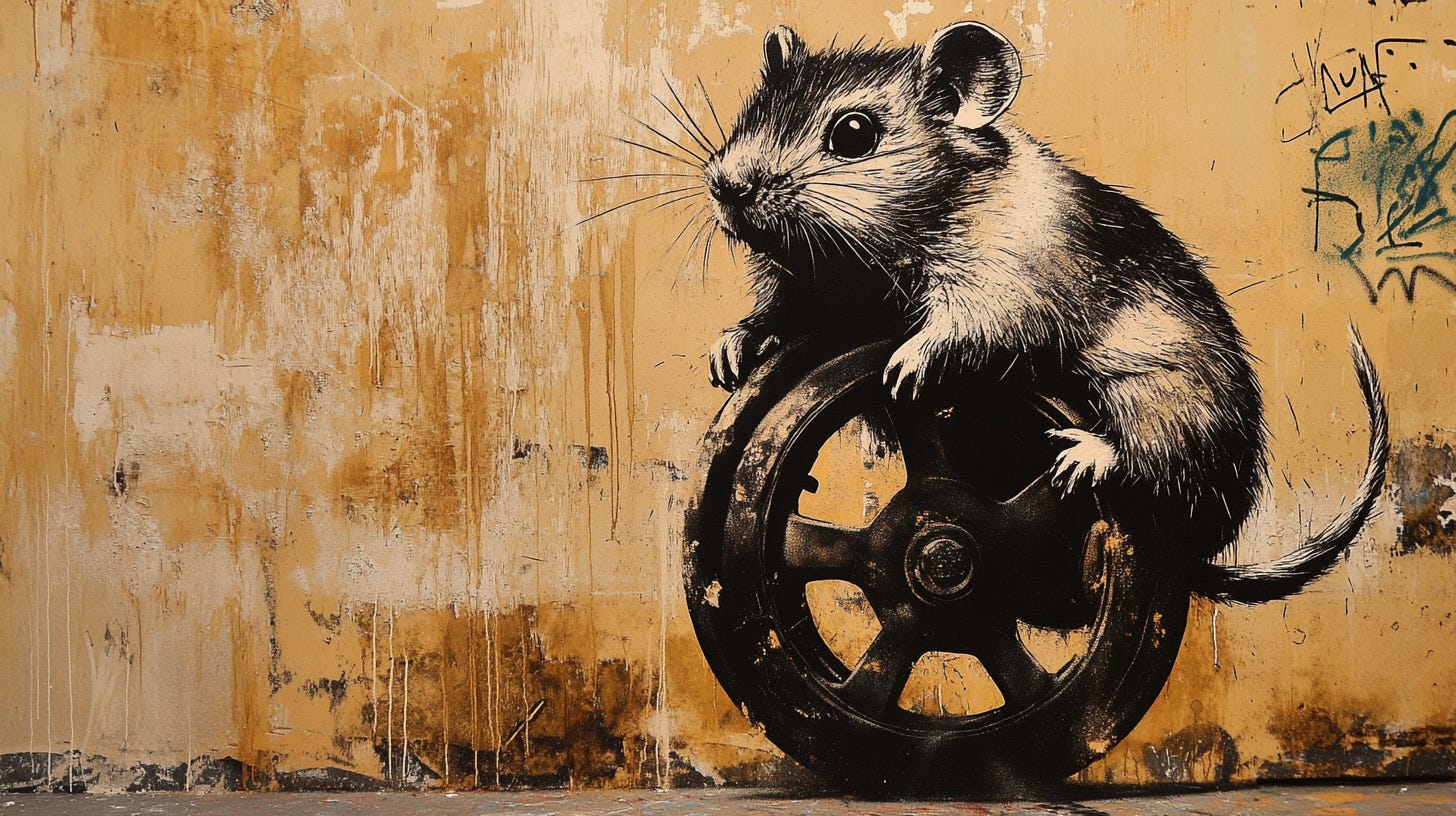 Hamster on a Wheel, like a web dev agency