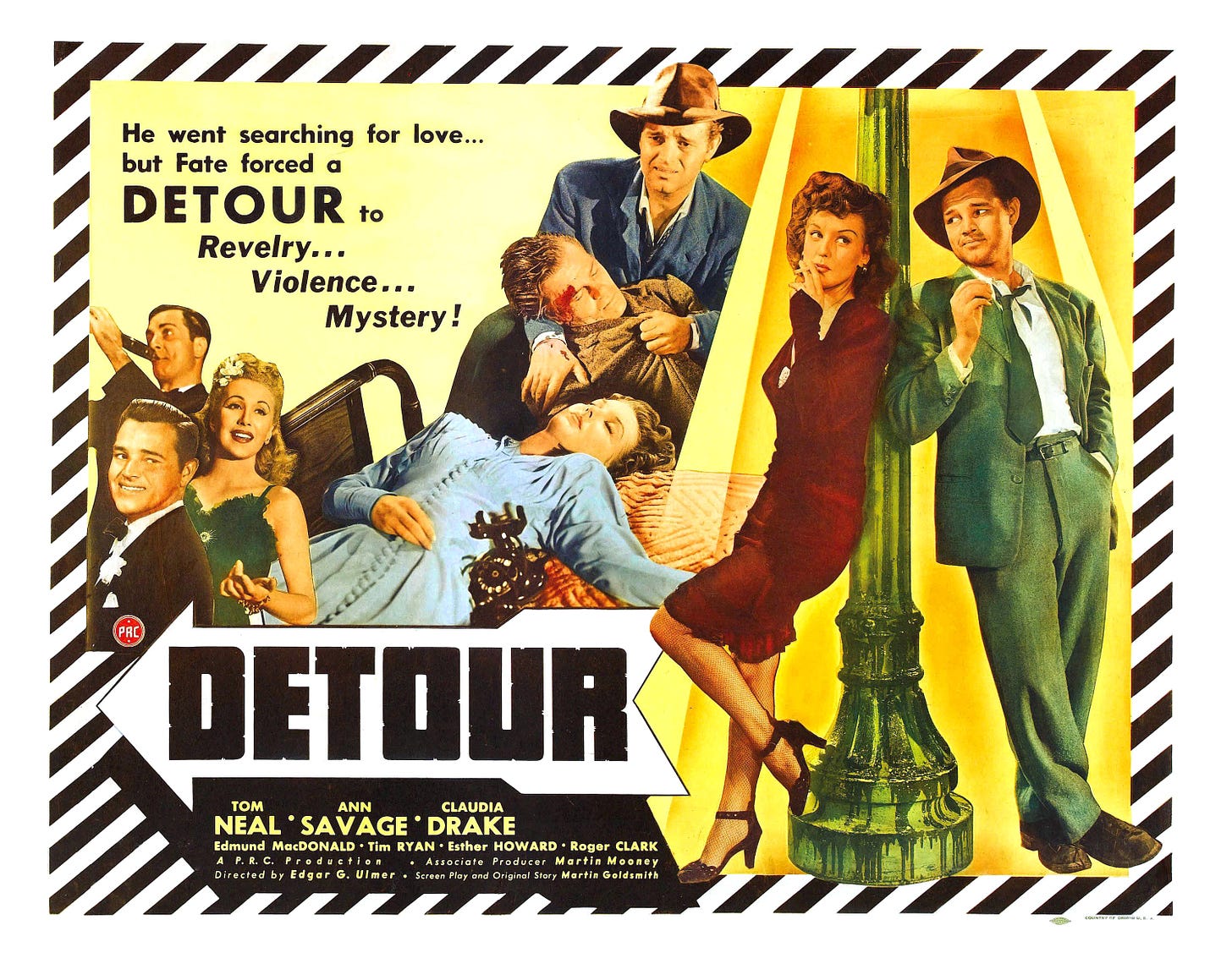 Detour (1945) movie poster – THE MOVIE SHELF