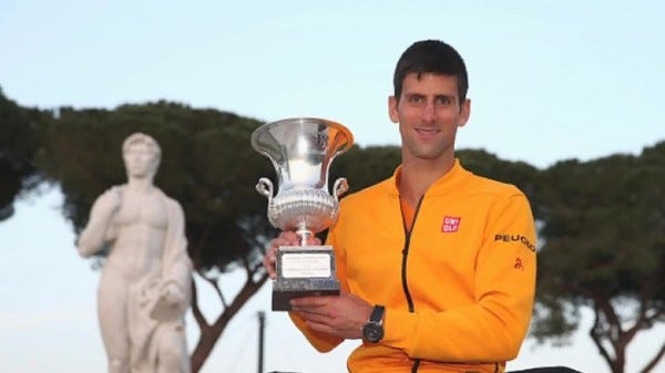 novak djokovic with rome open title 2015