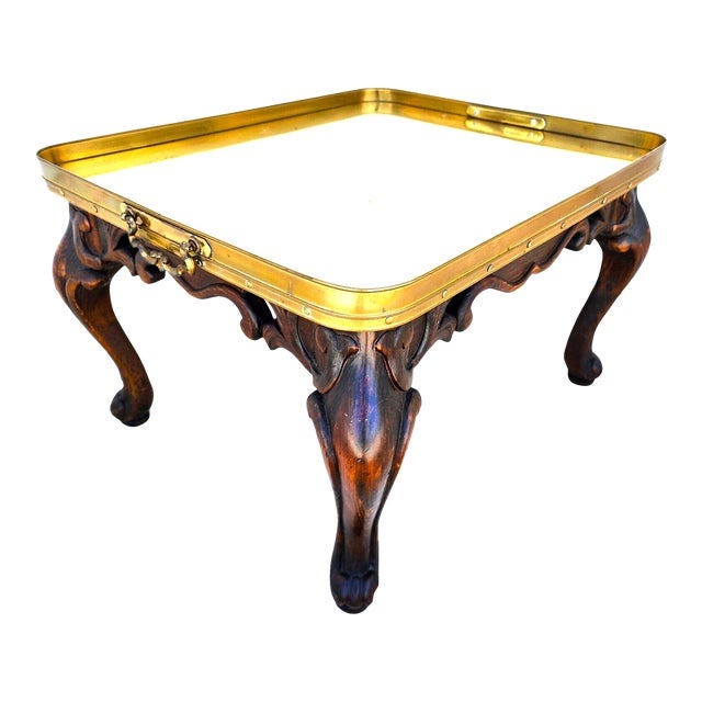 Brass Tray Table Venetian Mid Century For Sale