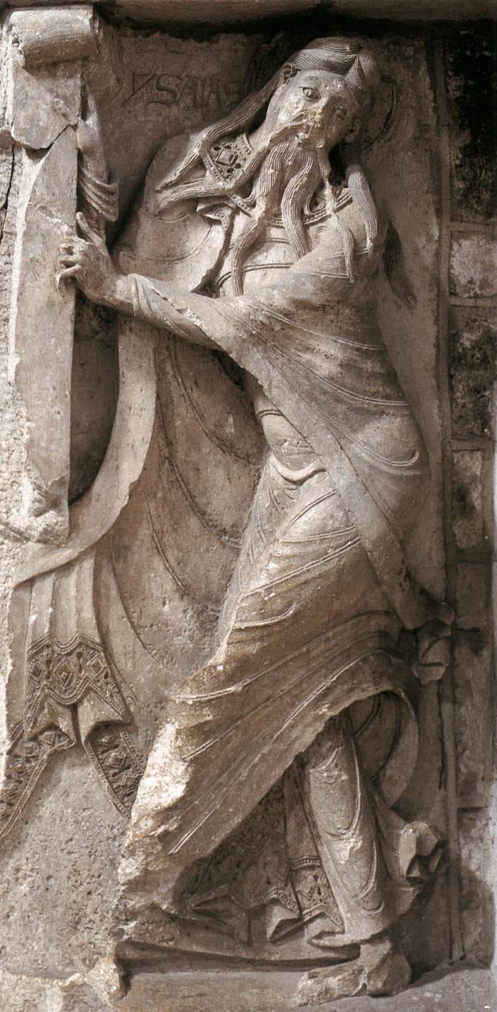 The Prophet Isaiah by MEDIEVAL SCULPTOR, French