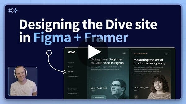 Designing the new Dive website in Figma + Framer