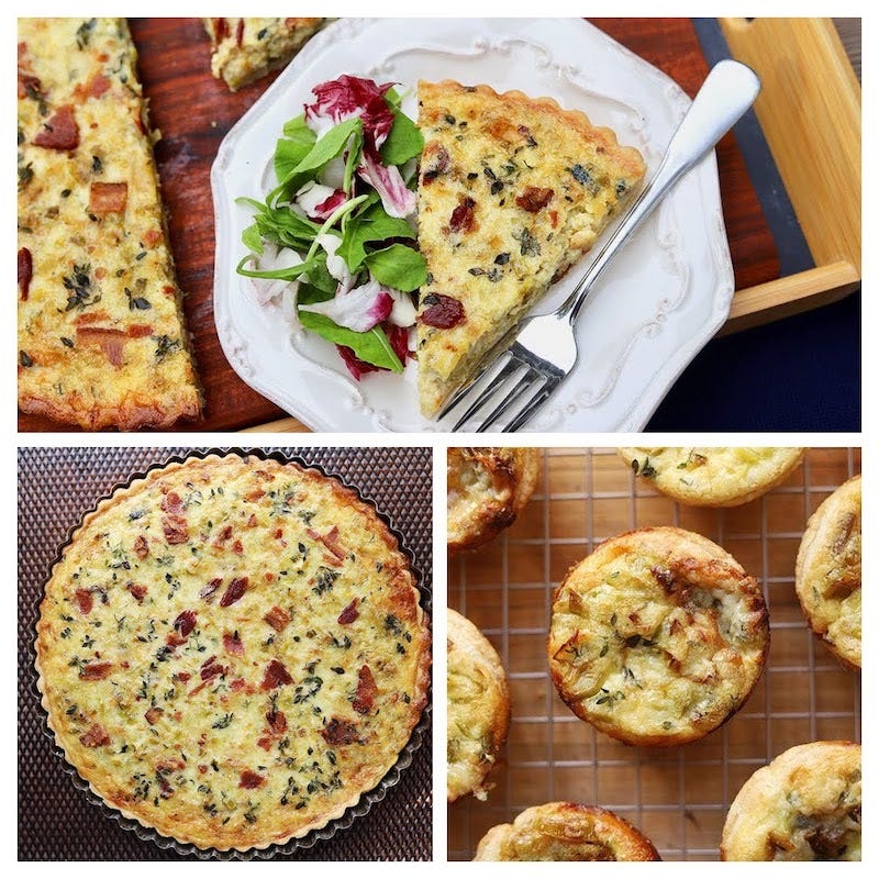 Caramelized Leek And Blue Cheese Tart, Cook the Vineyard