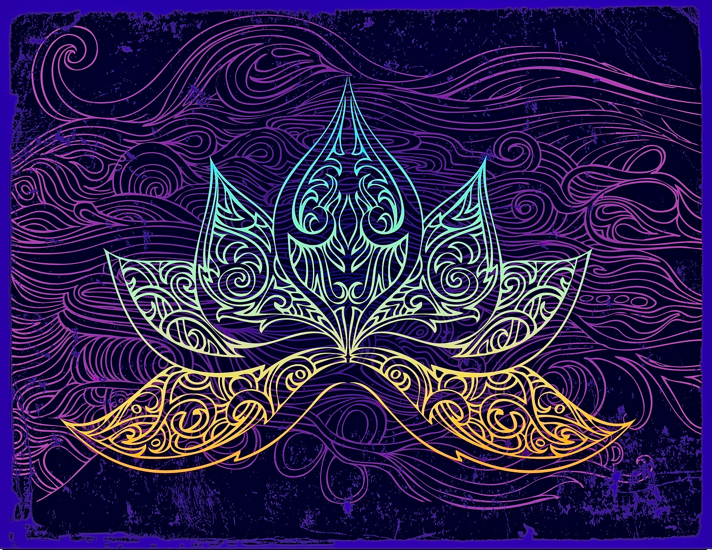 Vector illustration of lotus flower