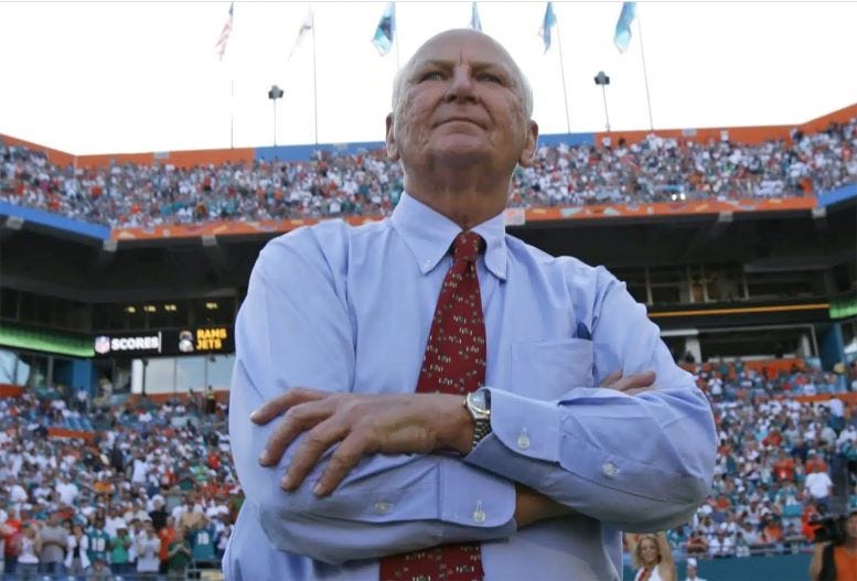 Wayne Huizinga at Joe Robbie Stadium.