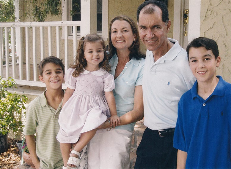 Paul George, his wife, Laura, and children Matthew, Mary Rose, and Paul Jr. in 2004