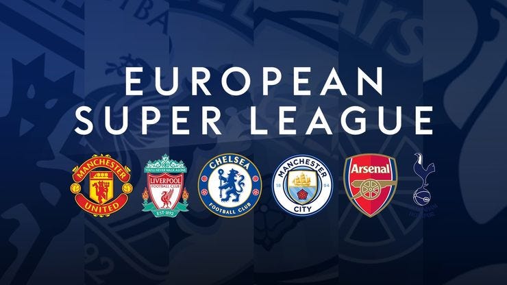  Manchester United, Manchester City, Liverpool, Arsenal, Chelsea and Tottenham 