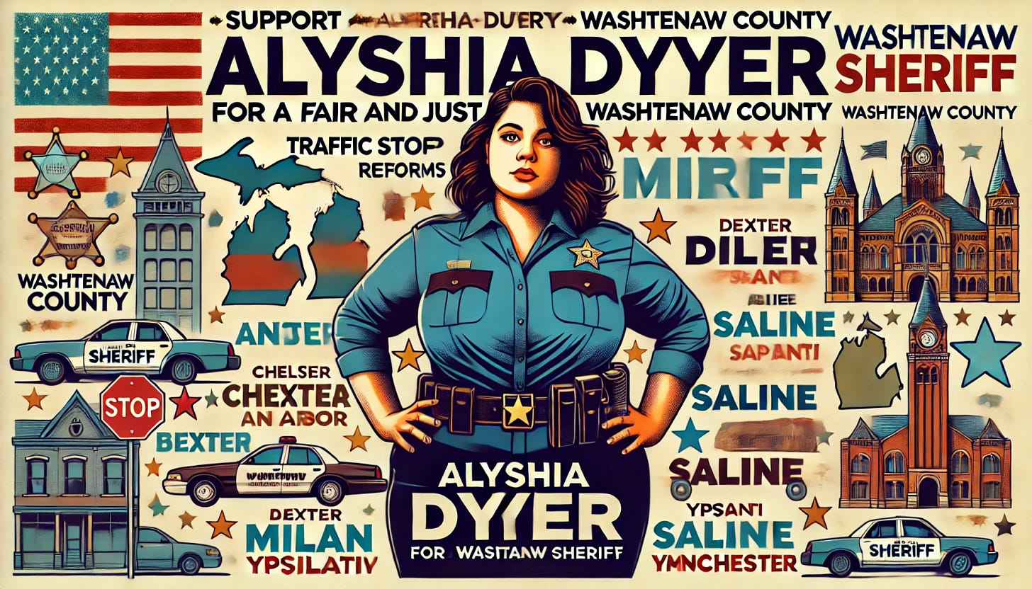 Vote for Alyshia Dyer for Washtenaw Sheriff: A Constitutional Approach to Traffic Stops