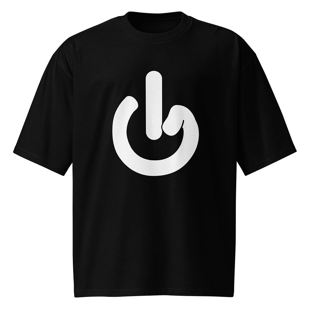 Black Oversized heavyweight t-shirt Icon