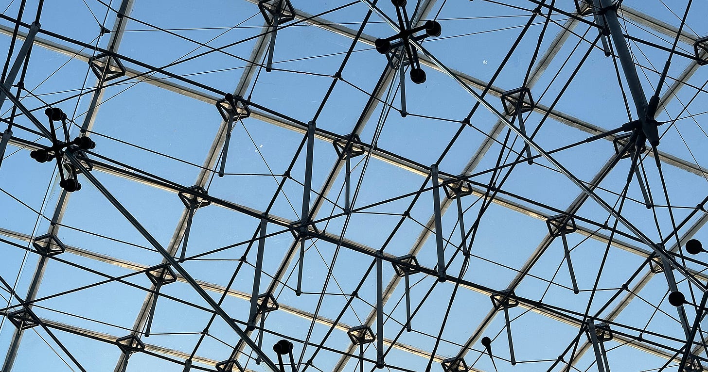 Glass pyramid at the Louvre