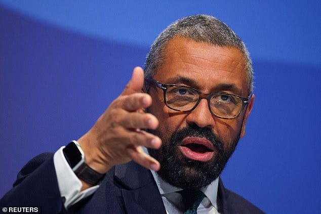 Former Tory foreign secretary James Cleverly said: ‘The USA is a friend and ally. But we must be honest and courageous when we disagree’