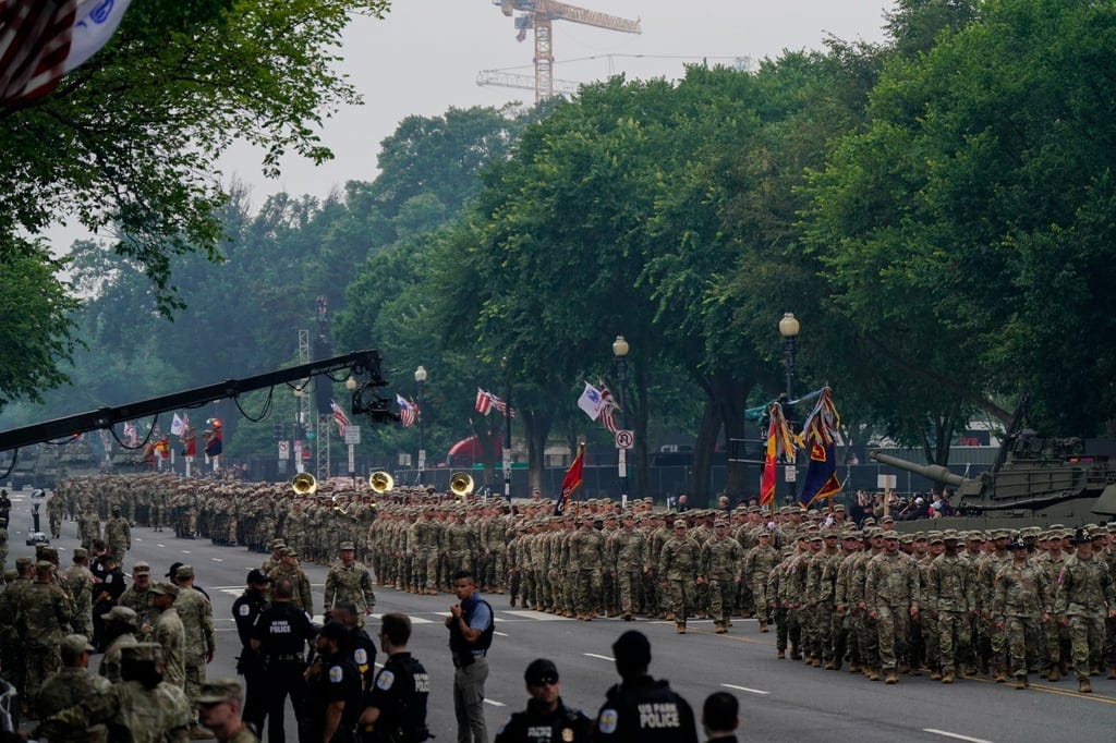 Trump's military parade ends, protest tensions in downtown Los Angeles – as  it happened | South China Morning Post