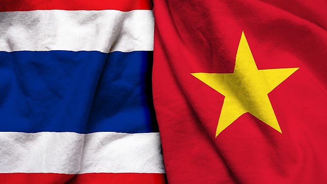 flags of thailand and vietnam together