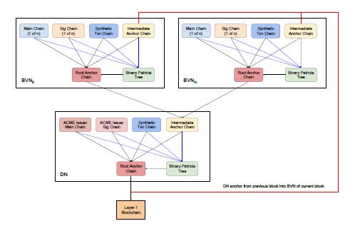 Chains-of-chains architecture of Accumulate