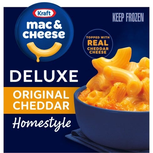 Kraft Deluxe Original Cheddar Mac And Cheese Frozen Meal - 12oz : Target