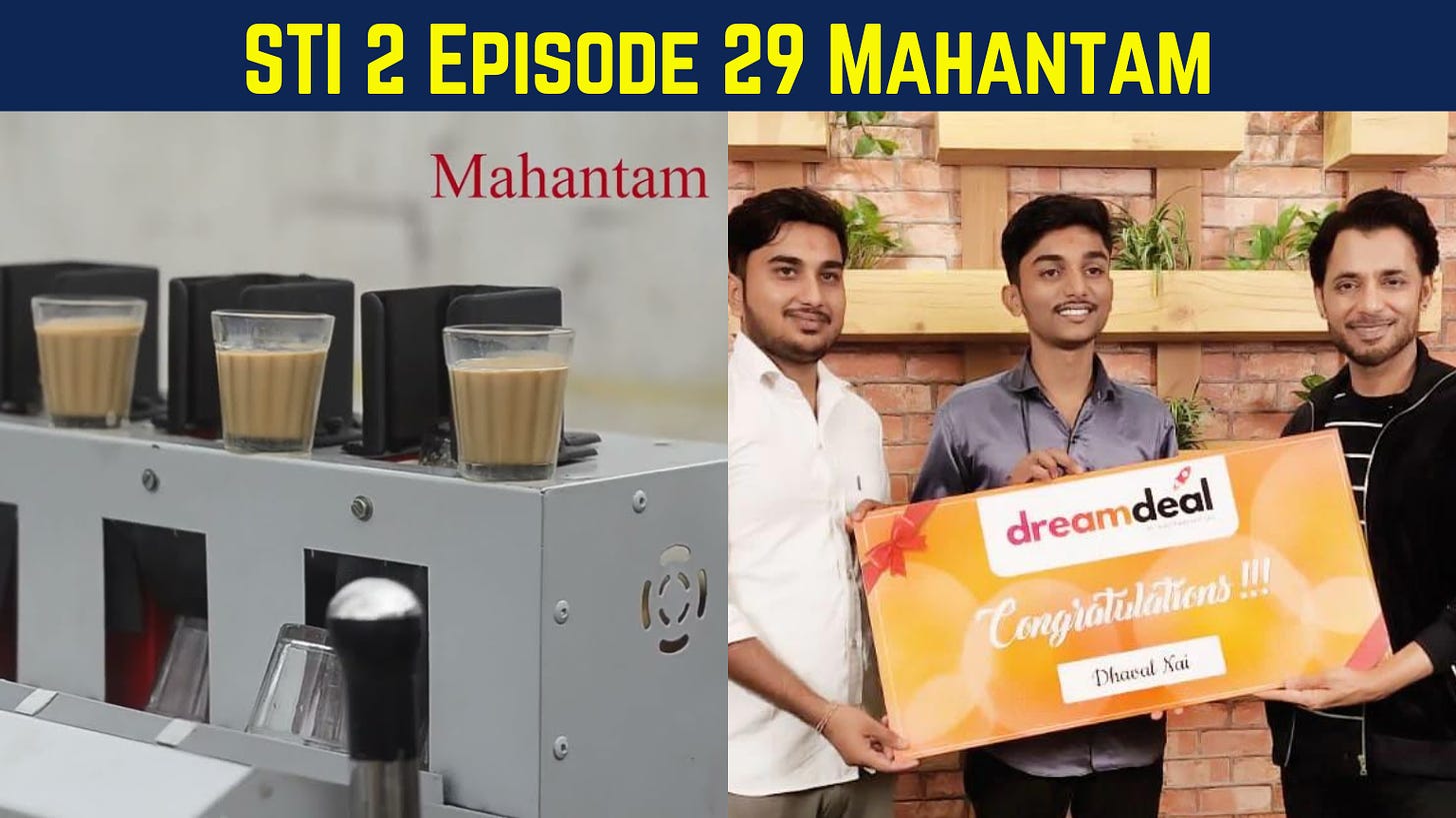 Mahantam Shark Tank India Season 2 Episode 29 | Chai Glass Washer Machine - Shark  Tank India