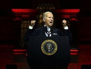Image result for Joe Biden red background like devil