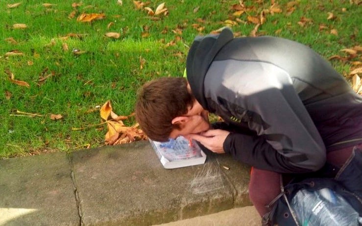Shameless Man Pictured Snorting Cocaine Outside Plymouth Library - Sick ...
