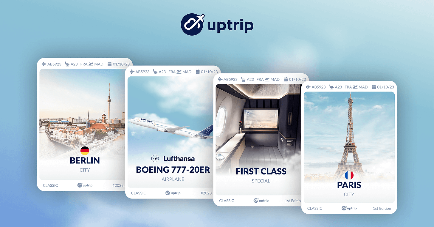 Uptrip - NFT Trading Cards for all your flights with Lufthansa Group