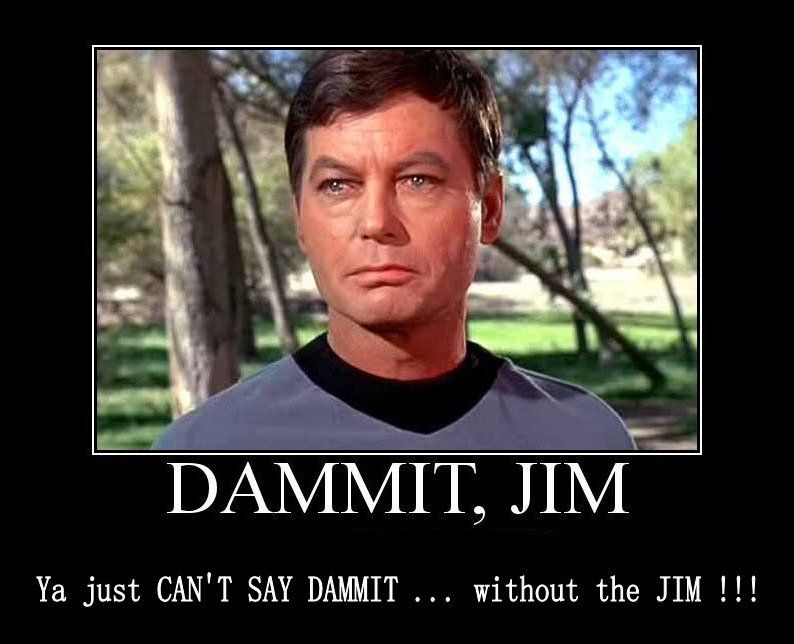 DAMMIT, JIM .... . LOL ... | Star trek, Star trek original, Famous veterans