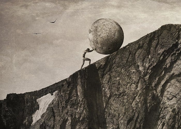 The labor of Sisyphus. "This work turned into Sisyphus'… | by Nurane  Shabili | Medium