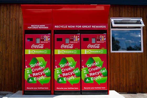 Coca-Cola launches trial of reverse vending machines at UK theme parks