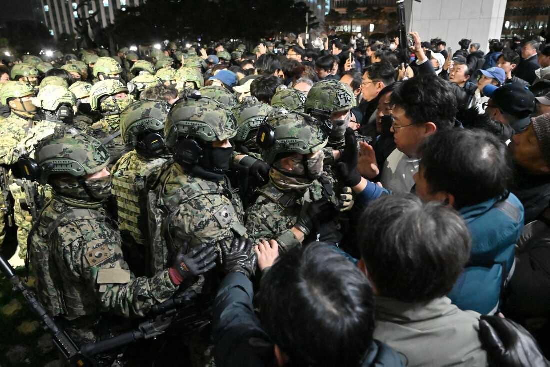In South Korea, the martial law declaration was a momentary return to a  painful past : NPR