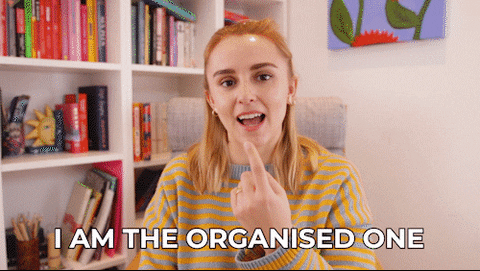 Hannah saying, "I am the organised one."