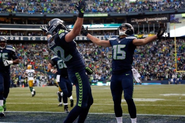 seattle seahawks beat green bay packers nfc champs 2015