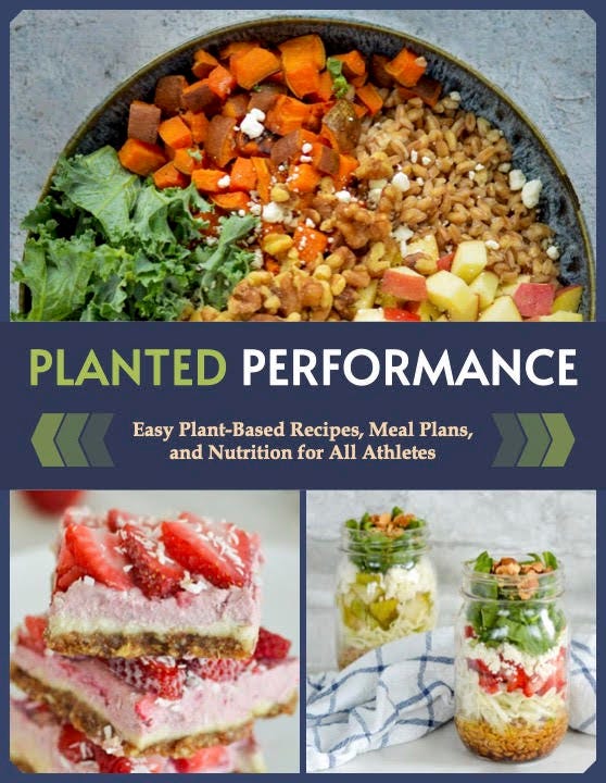 planted perfomance book coverwith grain and vegetable bowl.