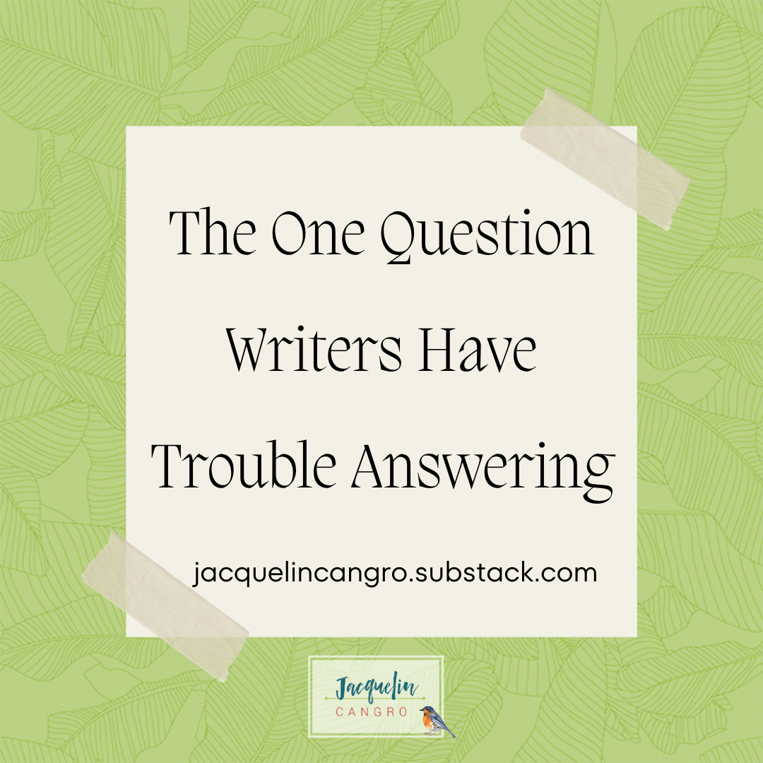 Graphic: The One Question Writers Have Trouble Answering