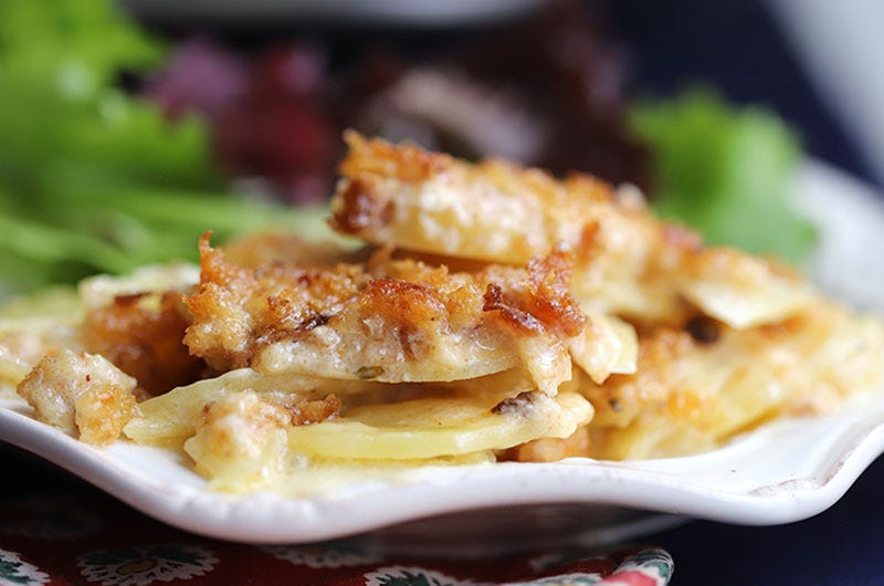 Potato Gratin with Gruyère, Thyme & Horseradish., Cook the Vineyard