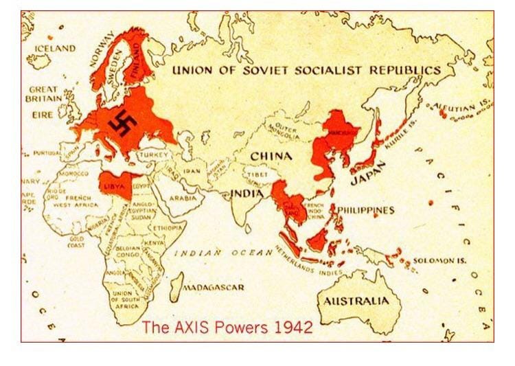 Map of the axis powers in 1942 : r/MapPorn