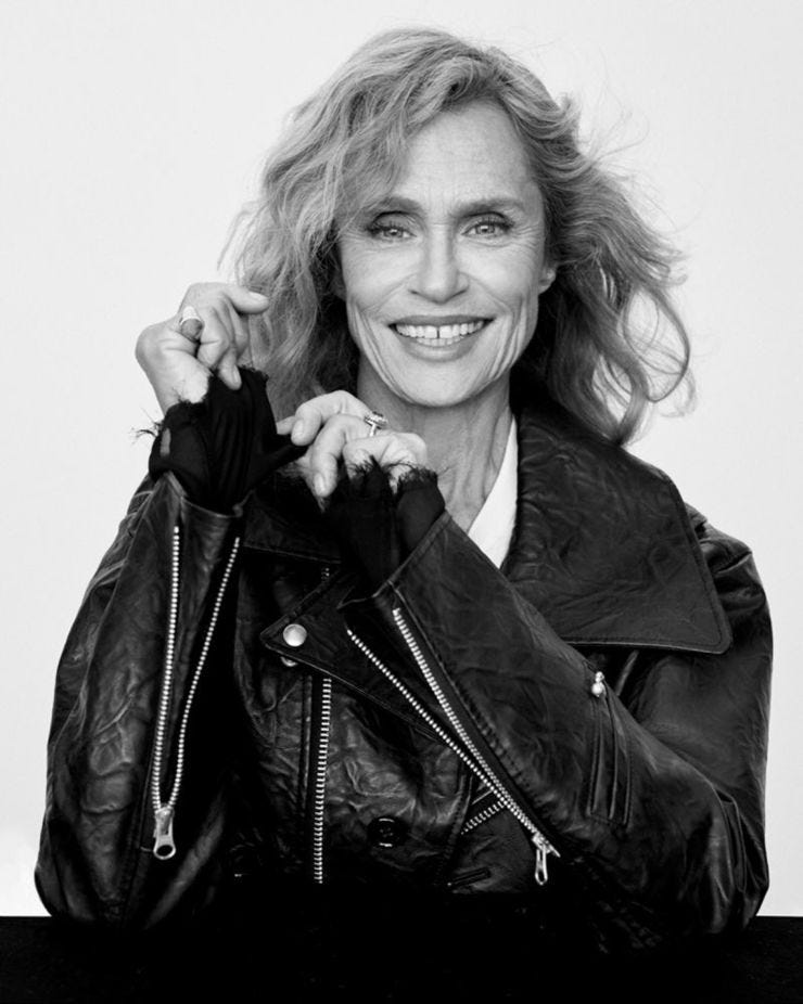 Lauren Hutton is one of the very first supermodels appearing on the cover of Vogue magazine 26 times.