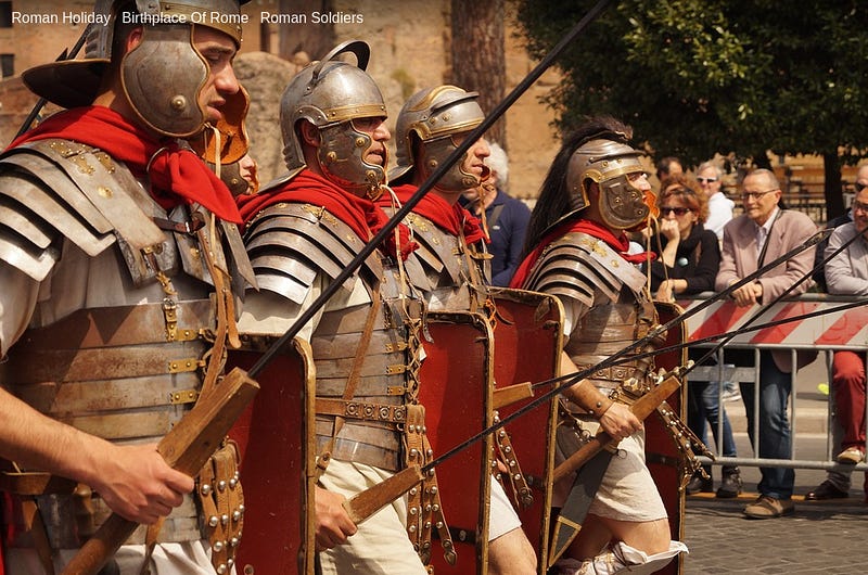 Ancient Roman soldiers (actors)