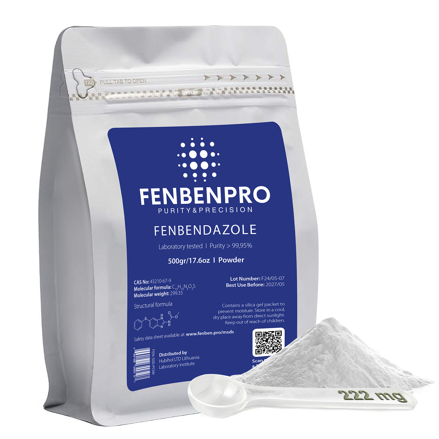 Fenbendazole Bulk 500gr / 17.60oz - Fenben.pro