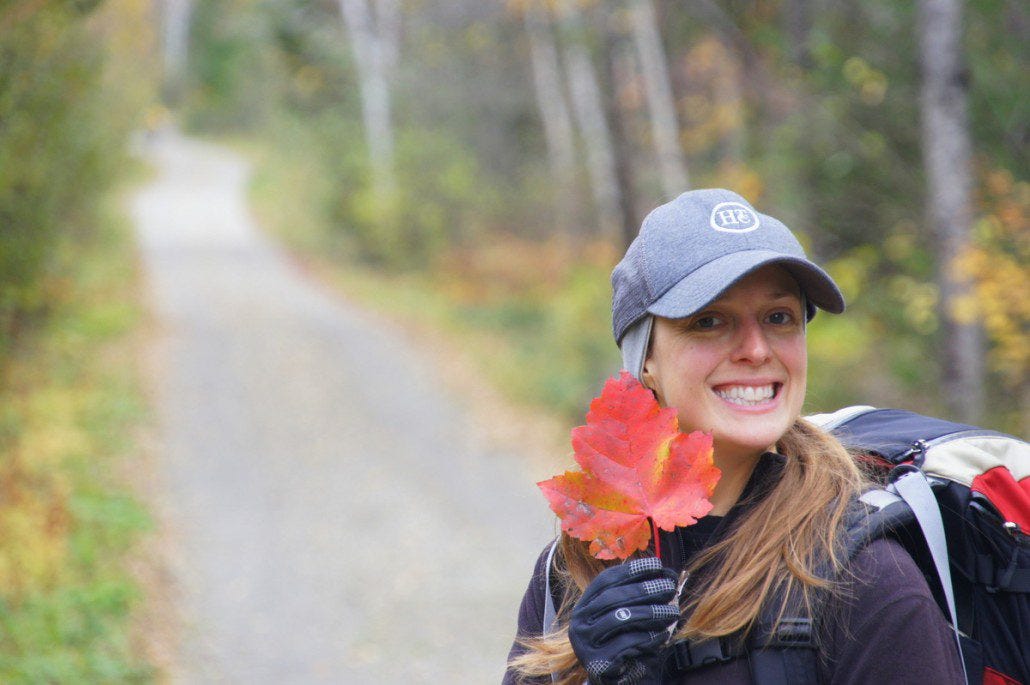 Chelsea near the end of the MHT trail.