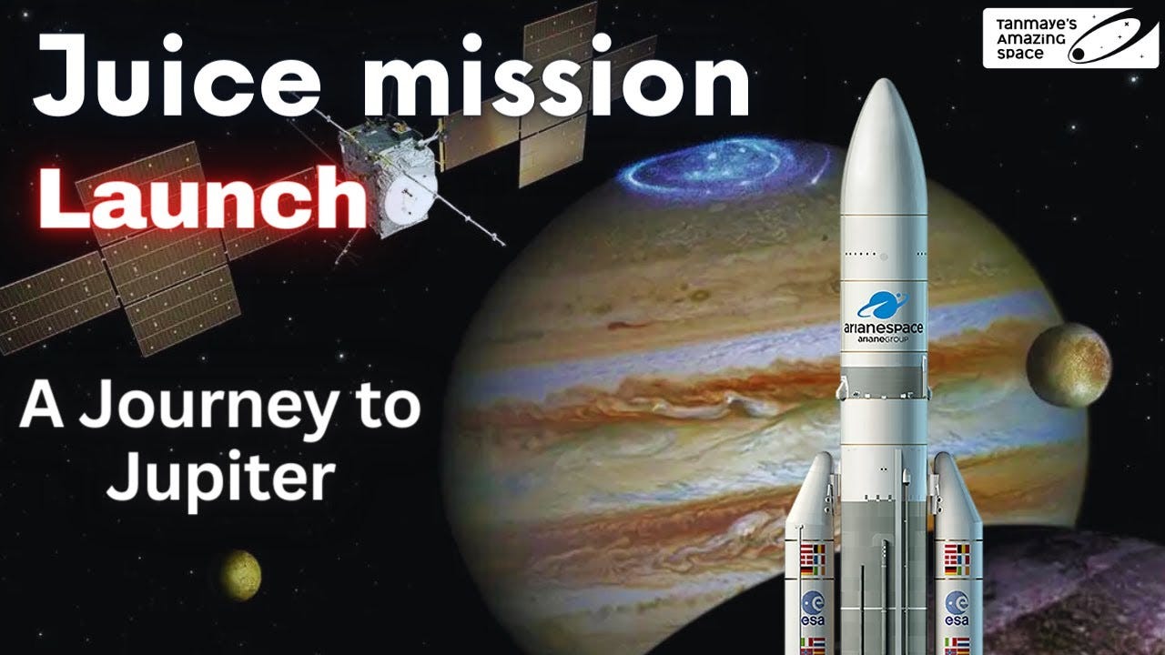 Juice Mission Launch To Jupiter - YouTube