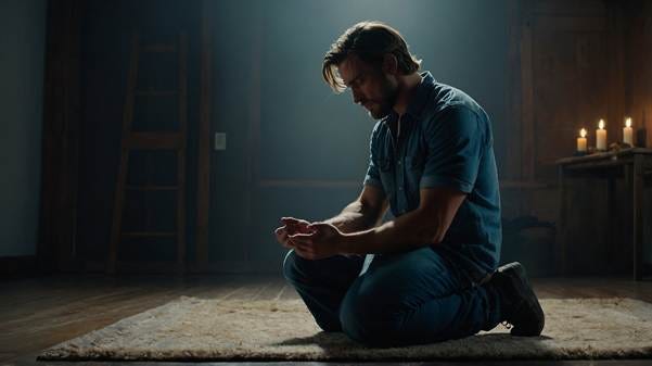 A person kneeling on a rug

AI-generated content may be incorrect.