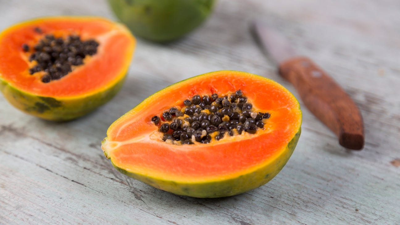 Freshly Chopped Papaya