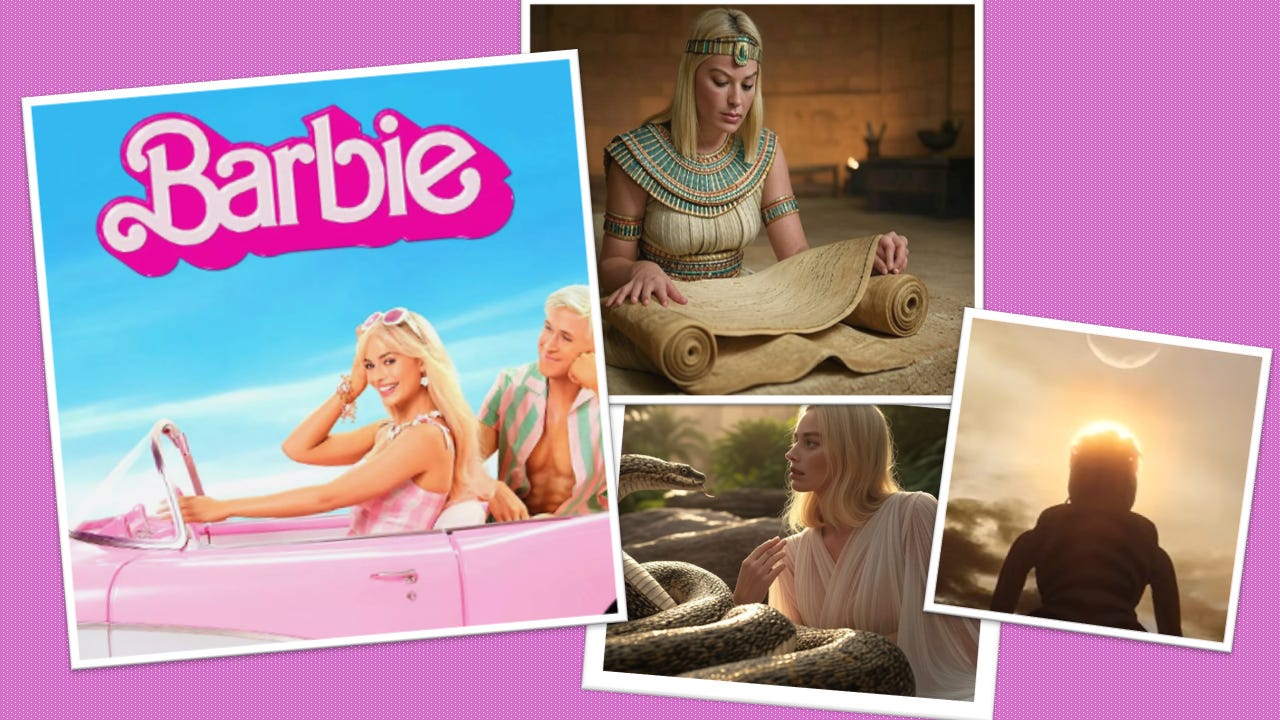 The Barbie Movie was basically an introduction to the mysteries of Kabala for unsuspecting normies. Images of the Barbie Movie paired with images of esoteric symbolism.