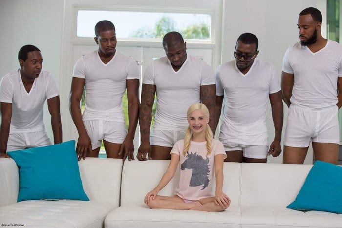 Guys, I need the name of that meme, with the blong girl, sitting on a couch,  while three black men are standing behind her. - 9GAG