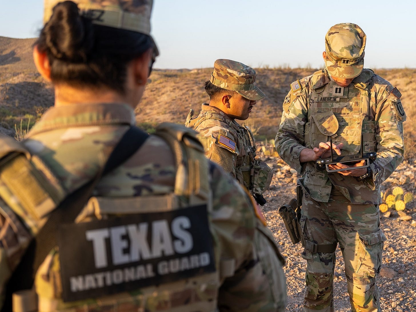 Texas - which has the largest state military force in the US - offers troops to the Trump Administration to serve as a deportation force. Texas - which has the largest state military force in the US - offers troops to the Trump Administration to serve as a deportation force.